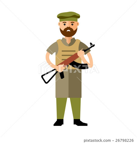 Vector Afghanistan army. Flat style colorful  26798226