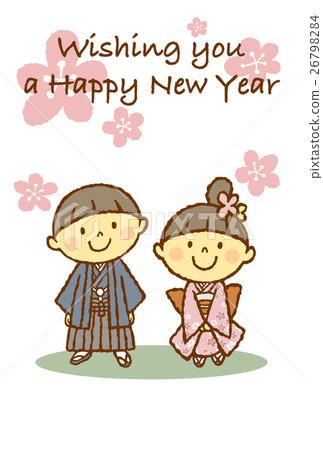 New Year's cards kimono New Year's cards kimono 26798284