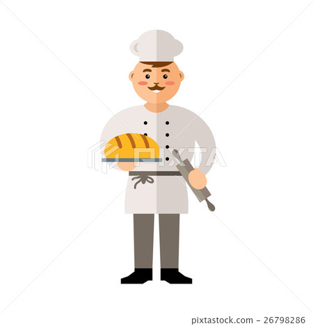 Vector Baker. Flat style colorful Cartoon Vector Baker. Flat style colorful Cartoon 26798286