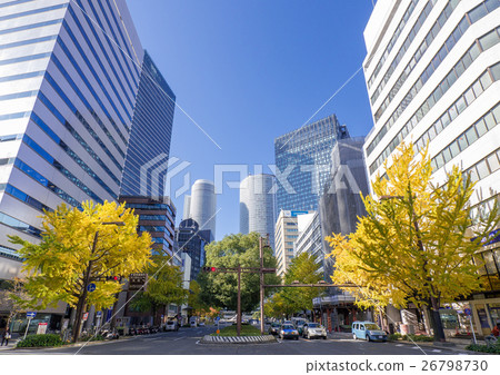 名古屋市中村區從街道佐久多里站附近的名古屋站觀 名古屋市中村區從街道佐久多里站附近的名古屋站觀 26798730