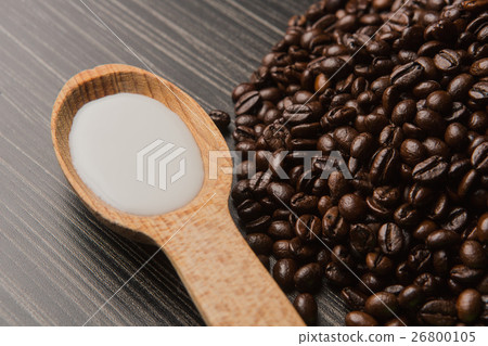Coffee beans on dark background 26800105