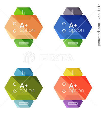 Set of vector abstract infographics content boxes 26801412