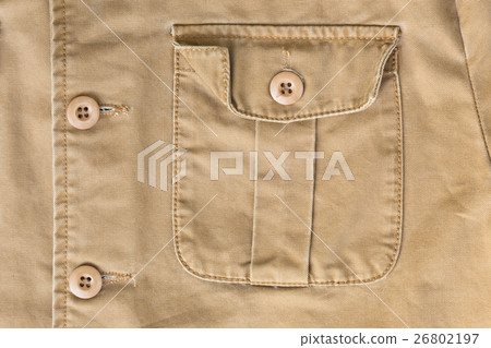 front pocket on brown shirt textile texture front pocket on brown shirt textile texture 26802197