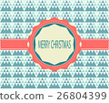 Christmas Greeting Card Retro Color 26804399