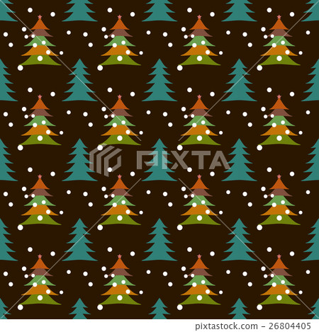 Seamless pattern with Christmas tree, heart, star Seamless pattern with Christmas tree, heart, star 26804405