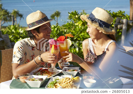 Terrace of the Okinawa couple travel superb view Terrace of the Okinawa couple travel superb view 26805013