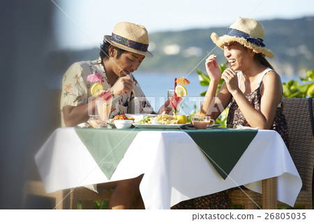 Terrace of the Okinawa couple travel superb view Terrace of the Okinawa couple travel superb view 26805035