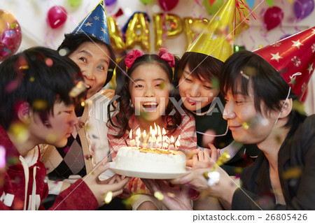 Birthday party family Birthday party family 26805426