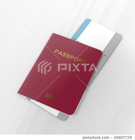 Passport and blank boarding pass Passport and blank boarding pass 26807729