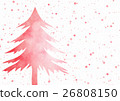 Red Christmas tree with sparkle light bokeh 26808150