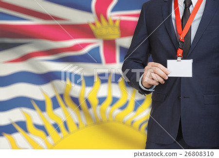 Businessman with Canadian flag - British Columbia 26808310