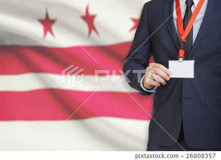 Businessman with USA state flag - Columbia 26808357