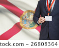 Businessman with USA state flag - Florida 26808364