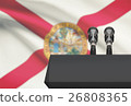 Pulpit with USA state flag on background - Florida 26808365