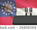 Pulpit with USA state flag on background - Georgia 26808368