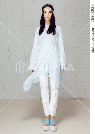Woman modern hippies, is exactly in the studio 26808920