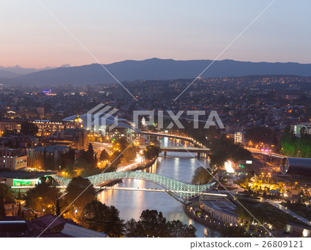 Evening panoramic view of Tbilisi Evening panoramic view of Tbilisi 26809121