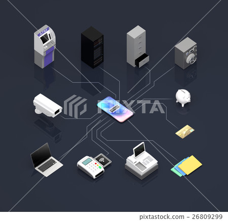 Concept image of FinTech service. Concept image of FinTech service. 26809299