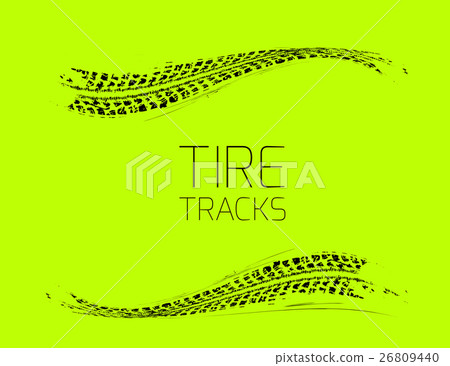 Tire tracks background 26809440
