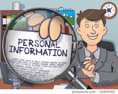 Personal Information through Magnifier. Doodle 26809462