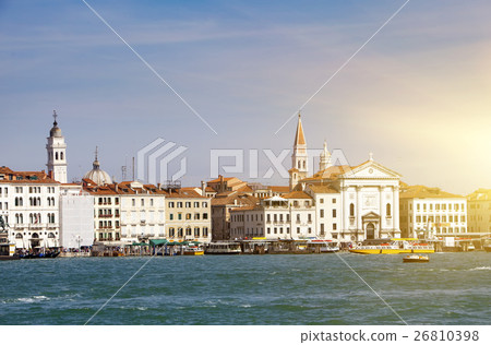 Venice. Italy. Bright ancient buildings ashore Can Venice. Italy. Bright ancient buildings ashore Can 26810398
