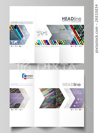 Tri-fold brochure business templates on both sides 26810834