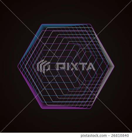 Abstract polygonal logo isolated on black Abstract polygonal logo isolated on black 26810840