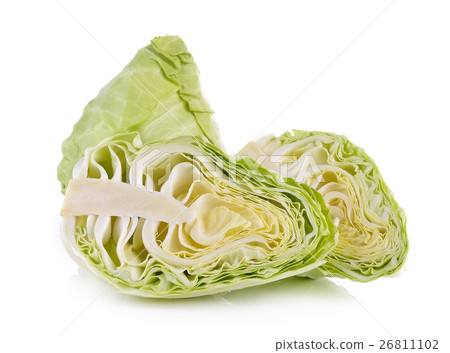 sliced cabbage on white background sliced cabbage on white background 26811102