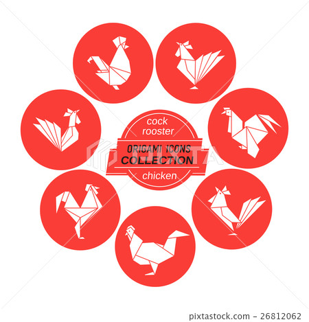 Origami roosters collection 26812062