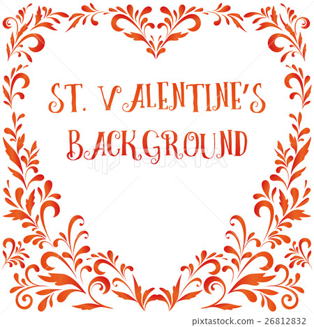 Floral Pattern, Valentine Hearts Floral Pattern, Valentine Hearts 26812832