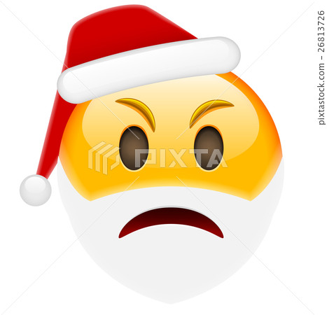 Angry Santa Smile Emoticon for Christmas 26813726