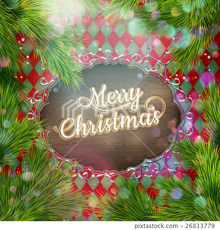 Christmas vintage Signboard. EPS 10 Christmas vintage Signboard. EPS 10 26813779