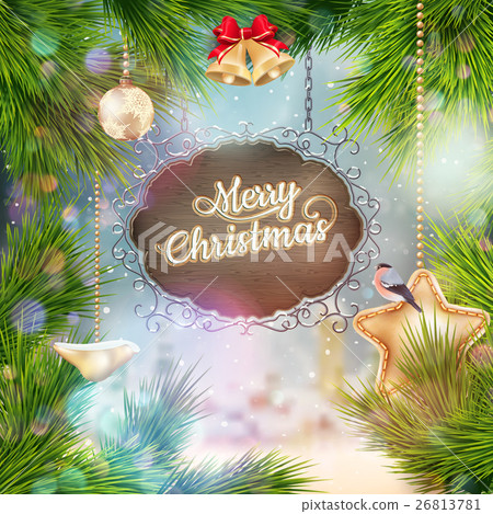 Christmas vintage Signboard. EPS 10 Christmas vintage Signboard. EPS 10 26813781