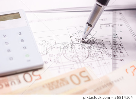 drawing with marks money and calculator drawing with marks money and calculator 26814164