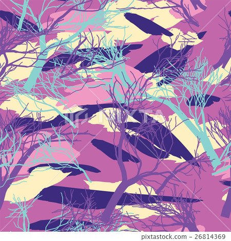 Military camouflage texture with trees 26814369