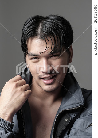Portrait of Asian man in the jacket - Head shot Portrait of Asian man in the jacket - Head shot 26815080