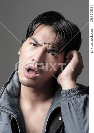 Portrait of Asian man in the jacket - Head shot Portrait of Asian man in the jacket - Head shot 26815083