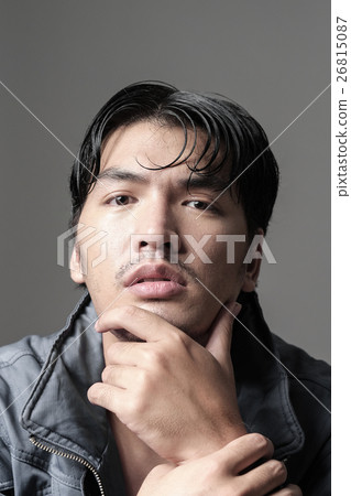 Portrait of Asian man in the jacket - Head shot Portrait of Asian man in the jacket - Head shot 26815087