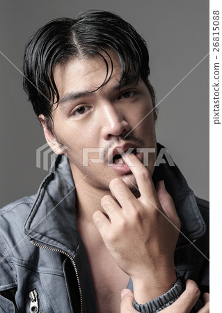 Portrait of Asian man in the jacket - Head shot 26815088