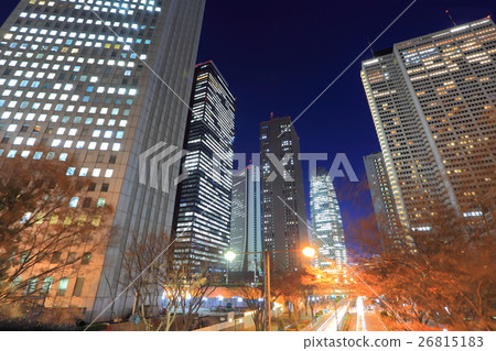新宿二級市中心的夜景 新宿二級市中心的夜景 26815183