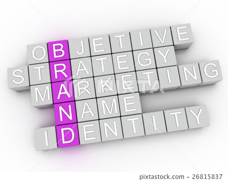 3d image Brand issues concept word cloud 3d image Brand issues concept word cloud 26815837