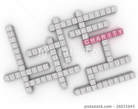 3d image Charity issues concept word cloud 3d image Charity issues concept word cloud 26815843