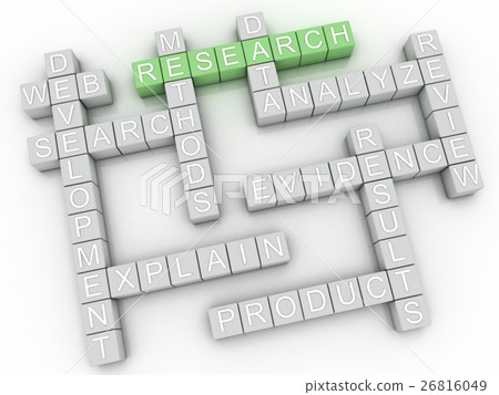 3d image Research  issues concept word cloud 3d image Research  issues concept word cloud 26816049
