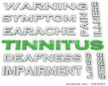 3d image Tinnitus issues concept word cloud 3d image Tinnitus issues concept word cloud 26816063