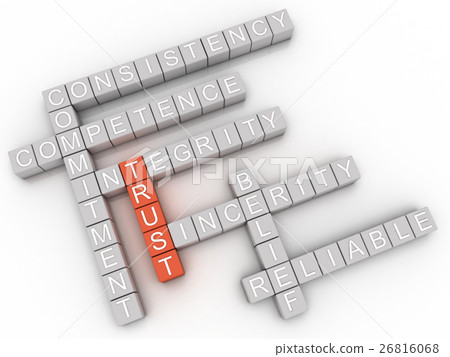3d image Trust issues concept word cloud 3d image Trust issues concept word cloud 26816068