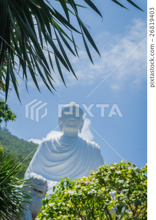 White buddha statue. White buddha statue. 26819403