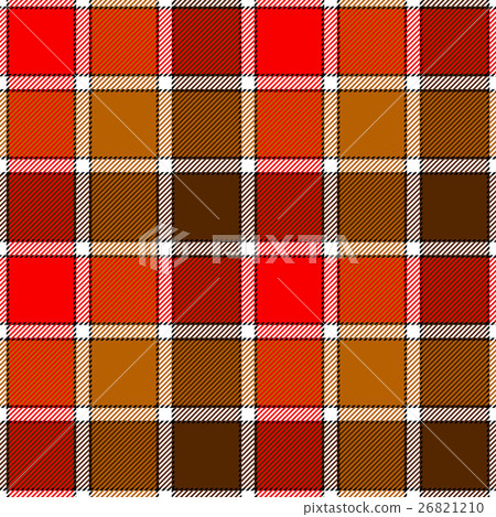 Red autumn check plaid seamless pattern 26821210