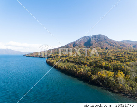 Autumn's Shikotsu Lake Wind Melody Dynasty (Aerial Photography) 26821770