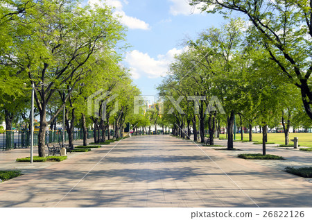 walk street around Sanam Luang near Royal Palace walk street around Sanam Luang near Royal Palace 26822126