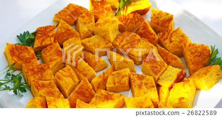 Pieces of omelettes. Pieces of omelettes. 26822589